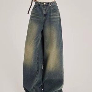 KOTTY Women Wide Leg Baggy Jeans High Waist Relaxed Fit Denim Casual Wear